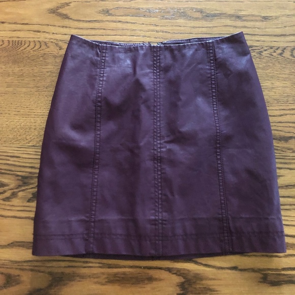 Free People Vegan Leather Mini Skirt - Picture 3 of 4